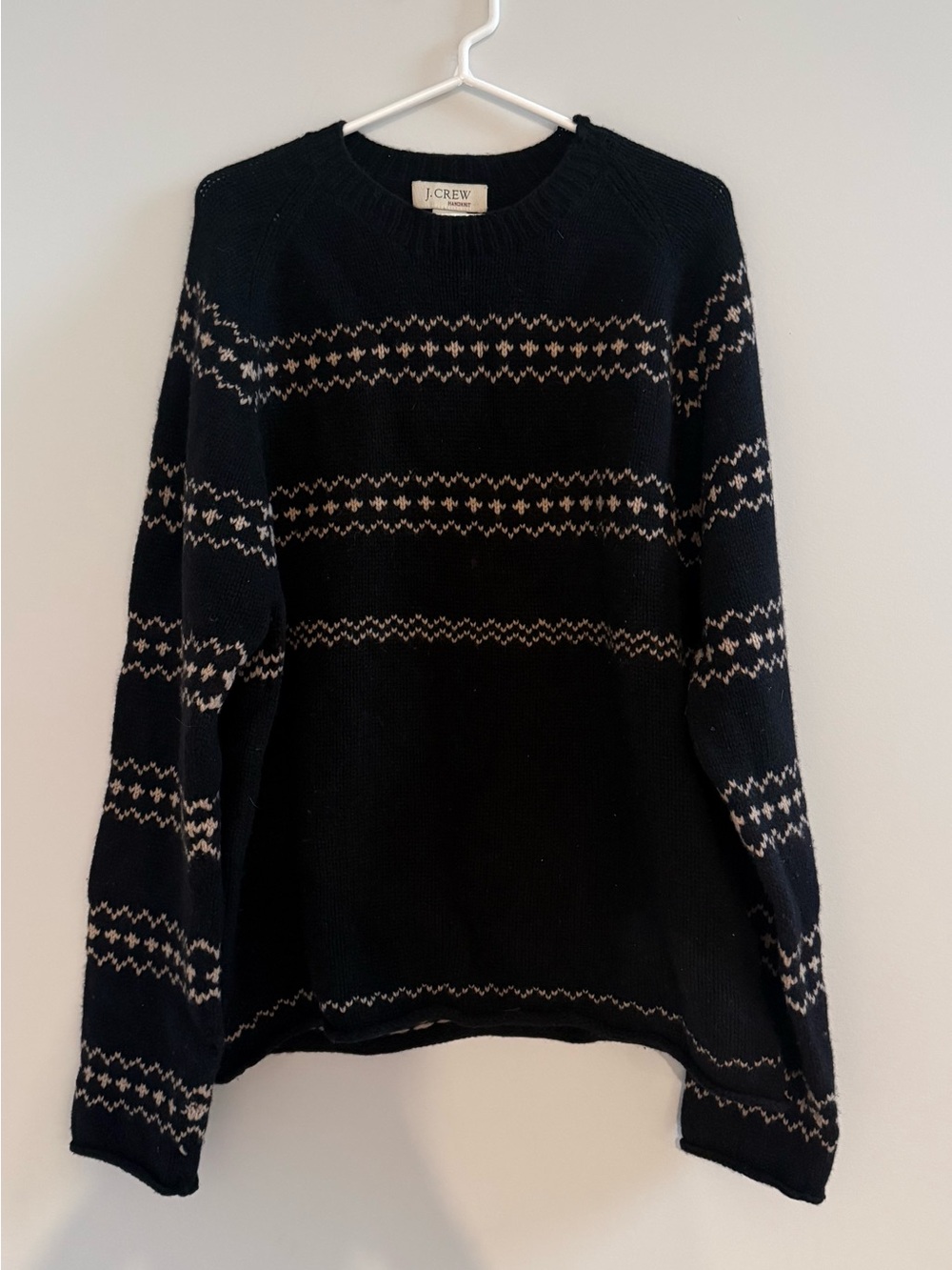J.Crew Handknit 100% Lambswool Sweater – XL
